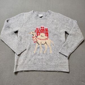 Cupcakes and Cashmere Camel With Gifts Christmas Sweater Size med Ugly Xmas